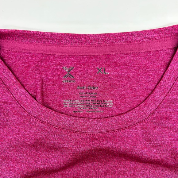 Xersion Women's Brilliant Fuchsia Crew Neck Long Sleeve T-Shirt Size XL XXL - Picture 9 of 10